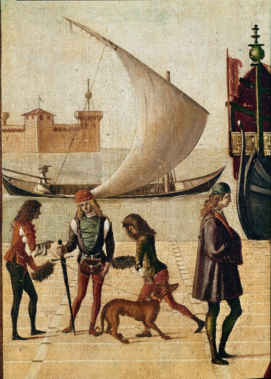 Légende de Sainte Ursule : arrivée des ambassadeurs (détail) - Vittore Carpaccio
