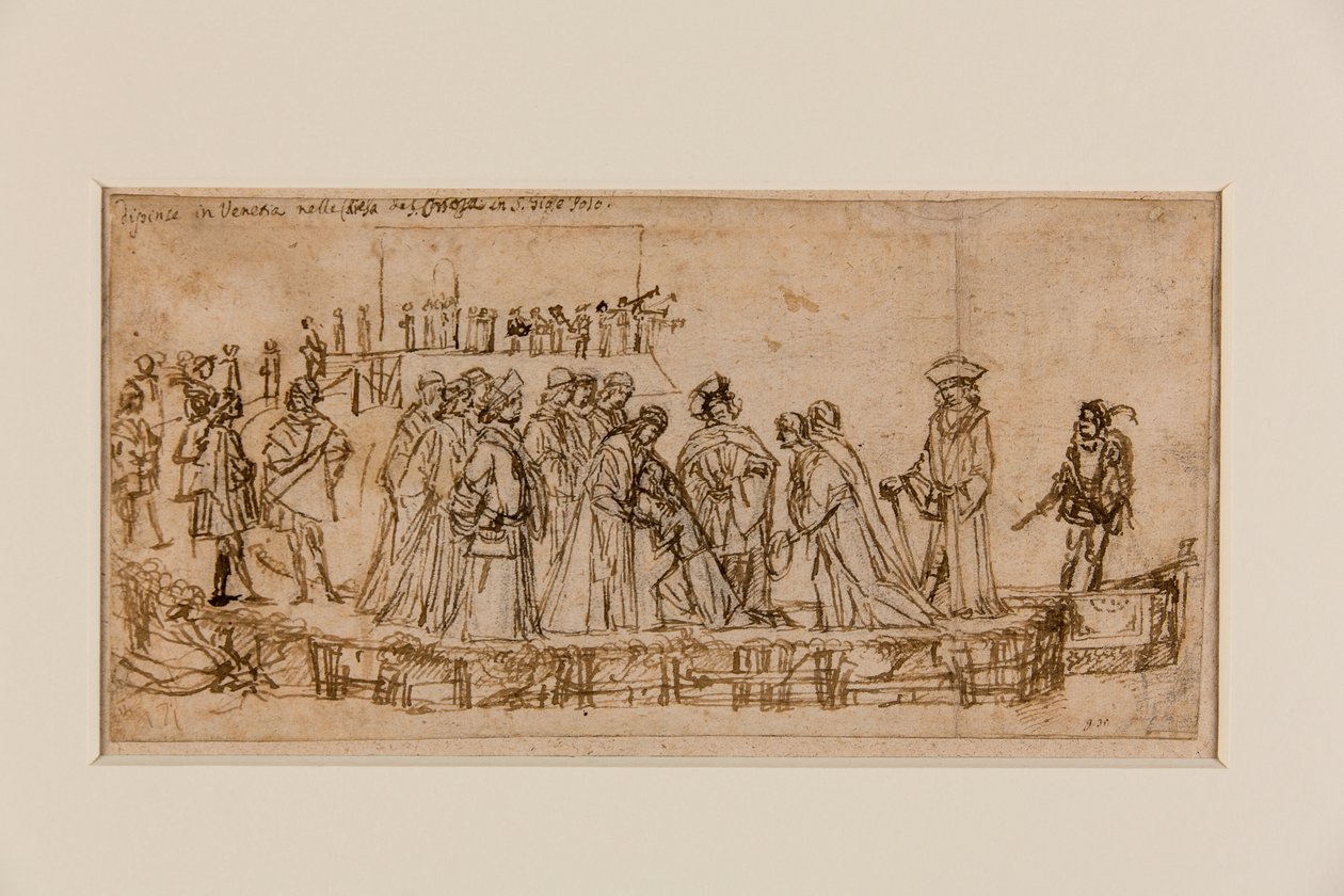 Le prince anglais Conan prenant congé de son père (recto) - Vittore Carpaccio