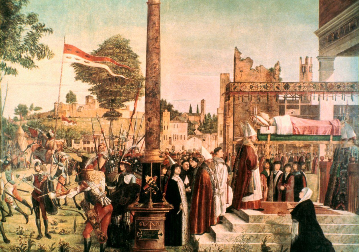 La légende de Sainte Ursule : Martyre et funérailles de Sainte Ursule, 1493 - Vittore Carpaccio