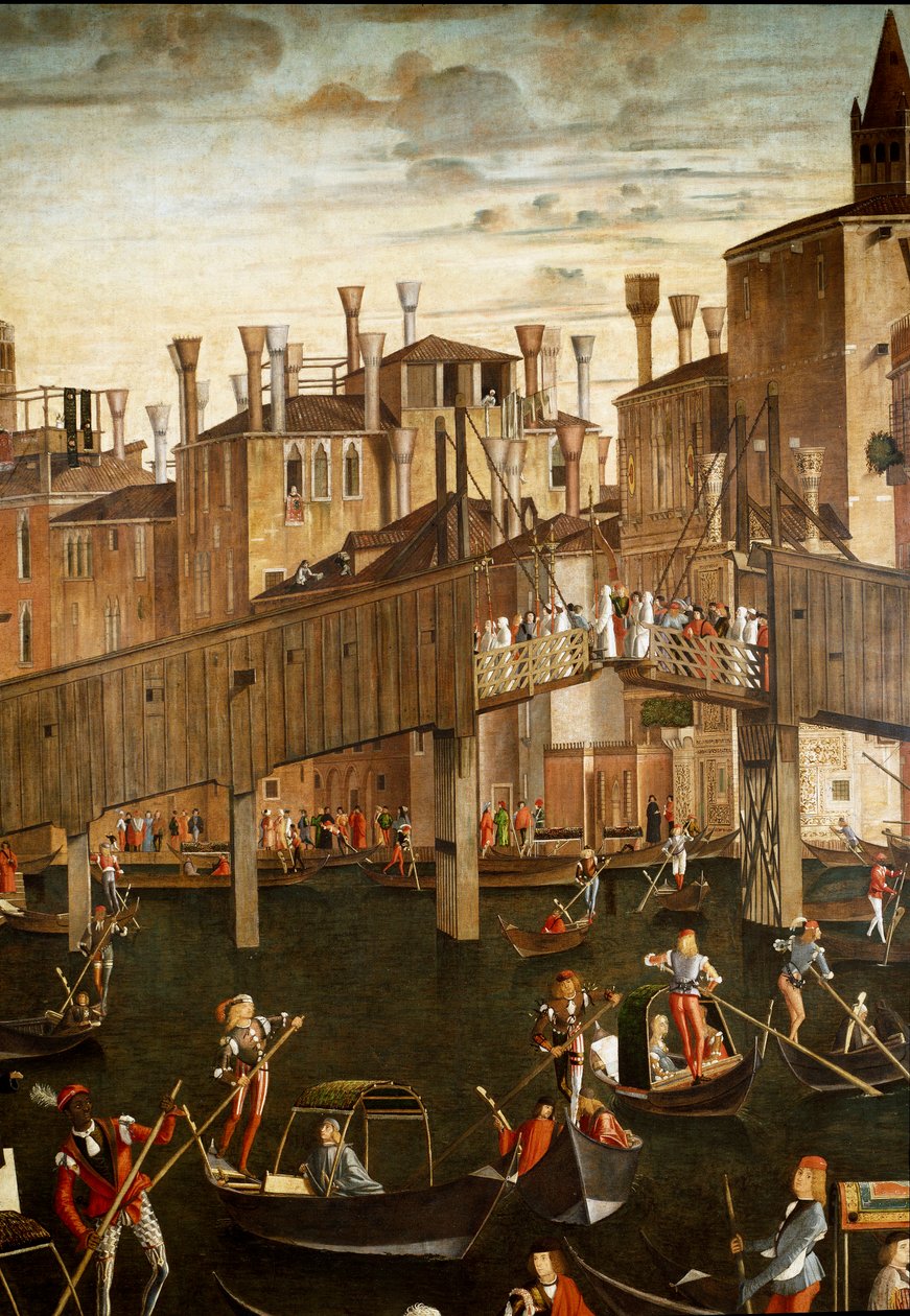 Le Miracle de la relique de la Sainte Croix au pont du Rialto à Venise (détail) - Vittore Carpaccio