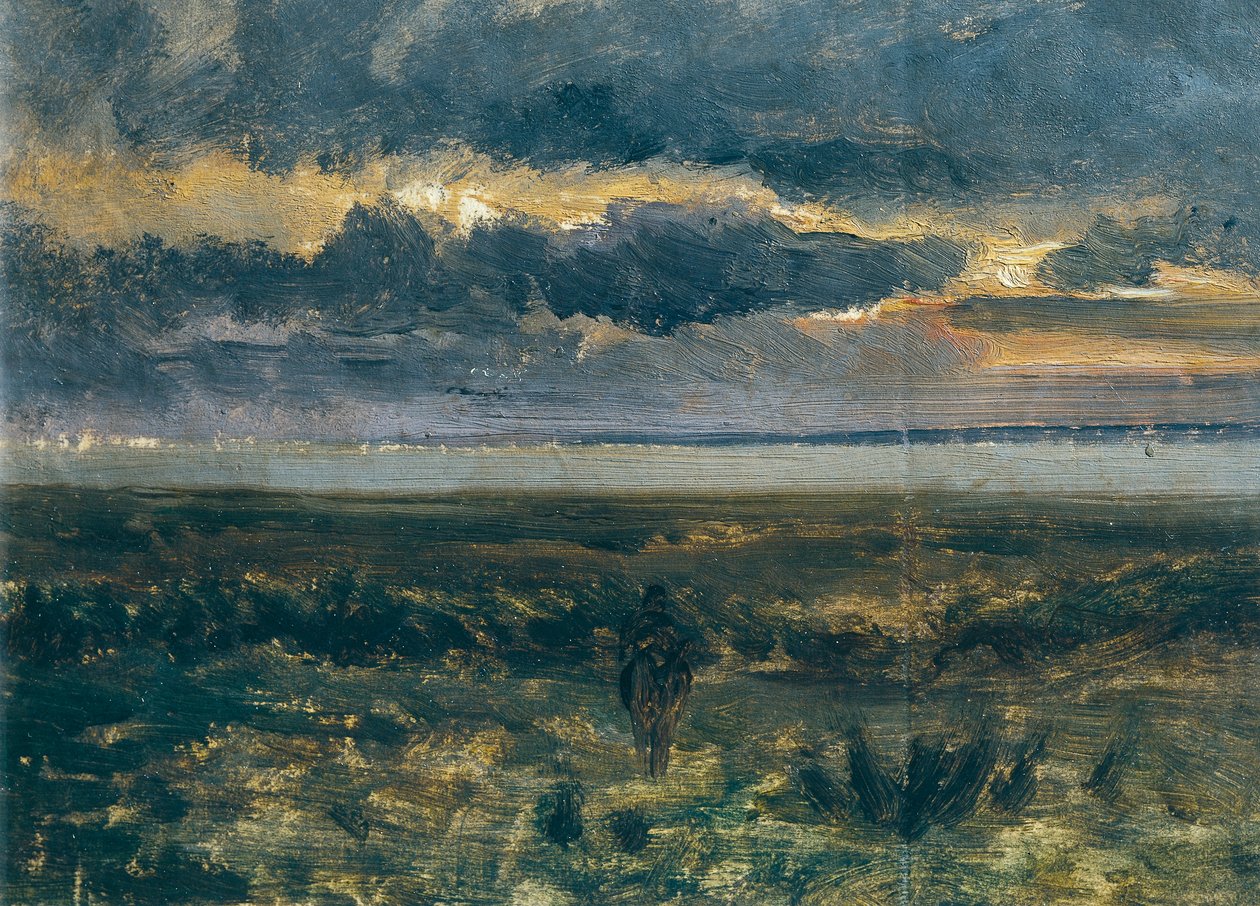 Coucher de soleil sur la mer - Vittorio Avondo