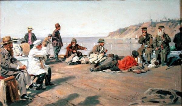 Sur le pont, 1920 - Vladimir Egorovic Makovsky