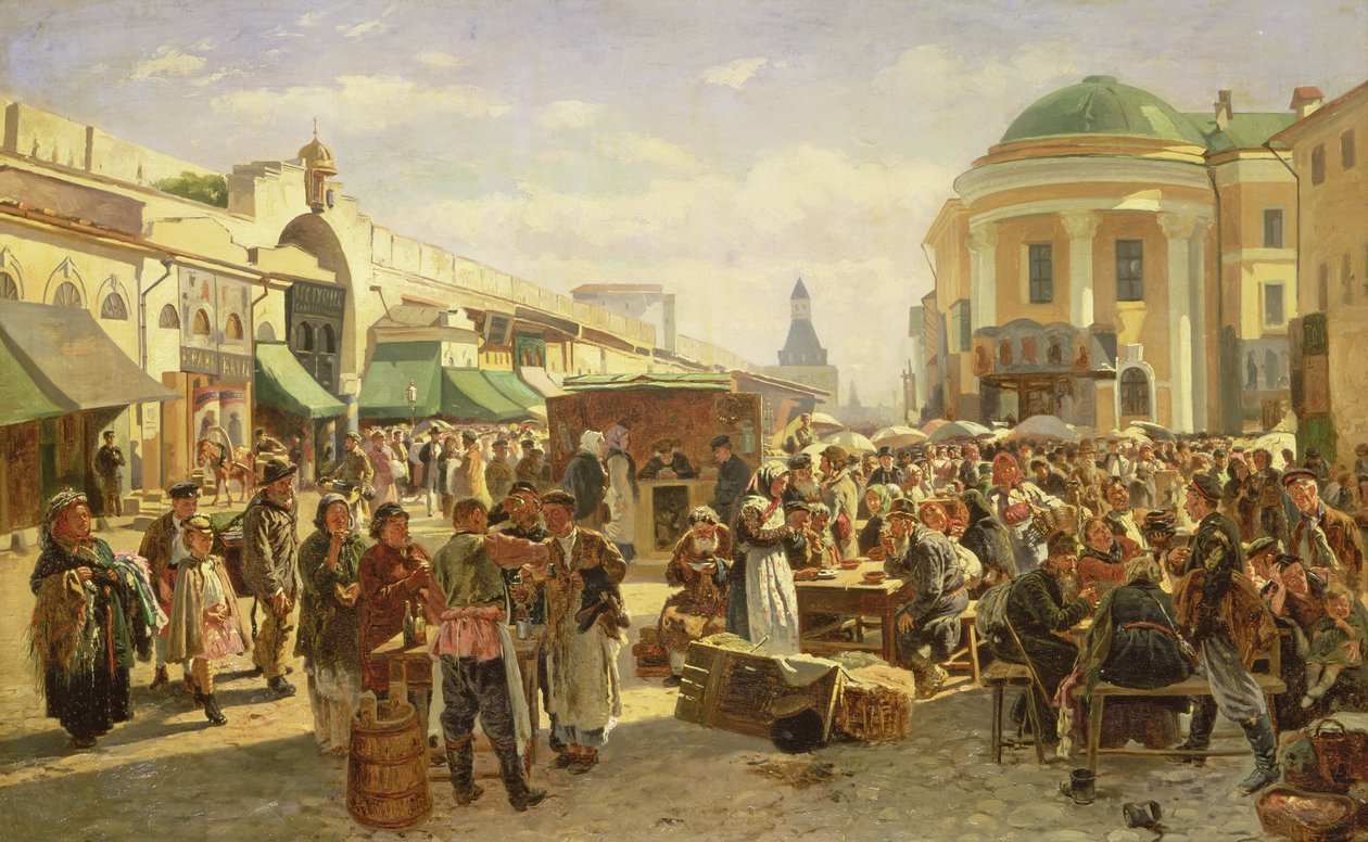 La foire de la ville - Vladimir Egorovic Makovsky