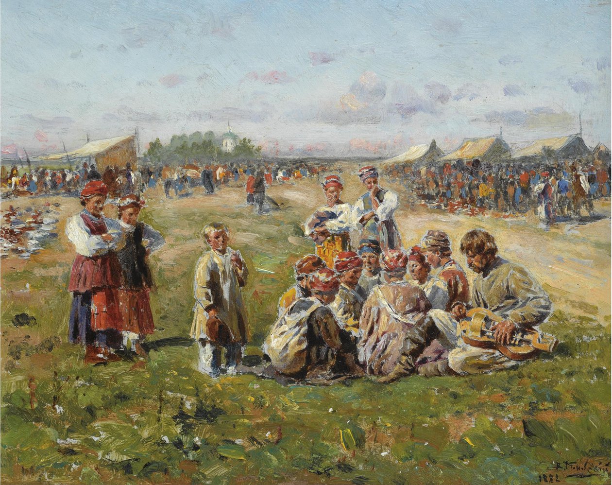 La Fête du village, 1882 - Vladimir Egorovic Makovsky