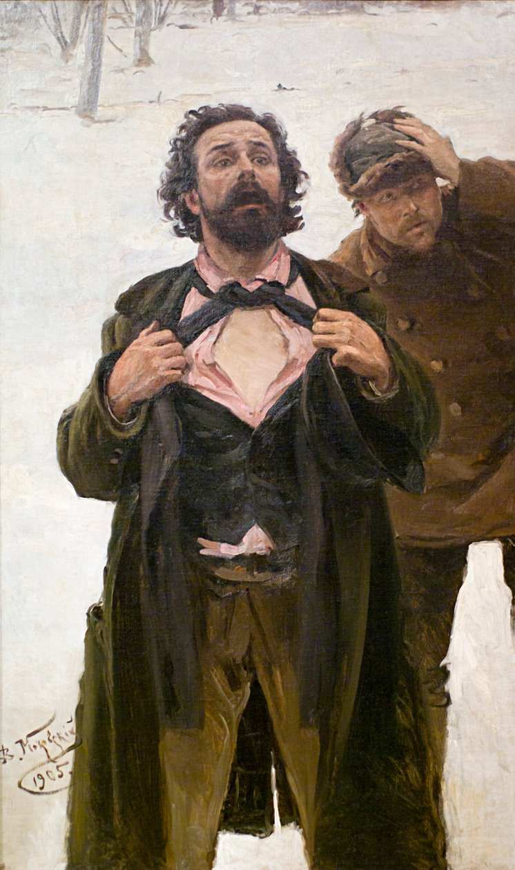 Étude pour la peinture Dimanche Sanglant 22 janvier 1905, 1905 - Vladimir Egorovic Makovsky