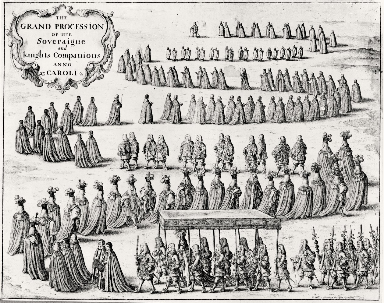 La grande procession du souverain et des chevaliers compagnons - W Hollan