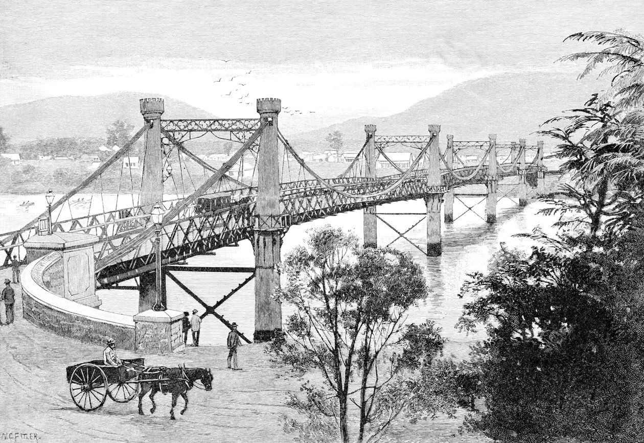 Le Pont, Rockhampton, Queensland, Australie, 1886 - WC Fitler