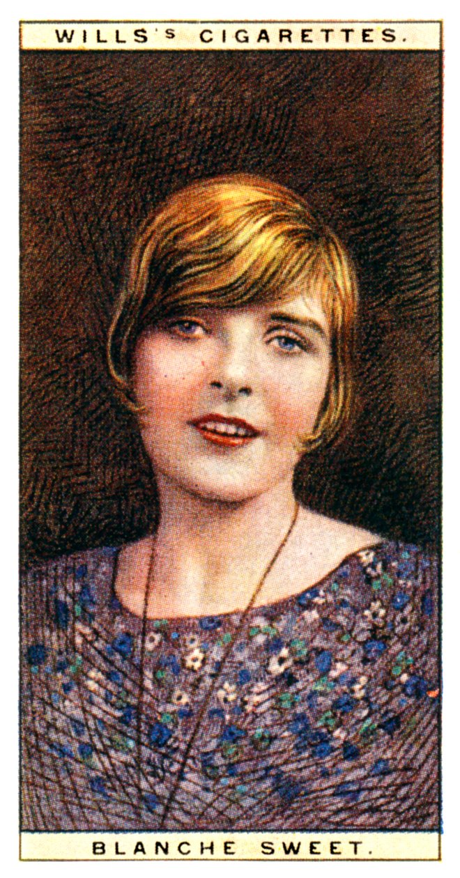 Blanche Sweet 1896-1986, actrice américaine, 1928 - WD and HO Wills