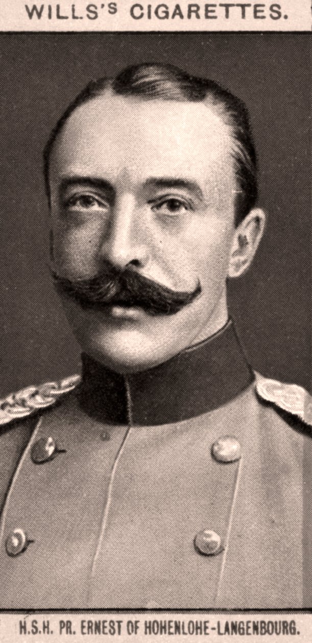 S.A.S, PR. Ernest de Hohenlohe-Langenbourg, 1908 - WD and HO Wills