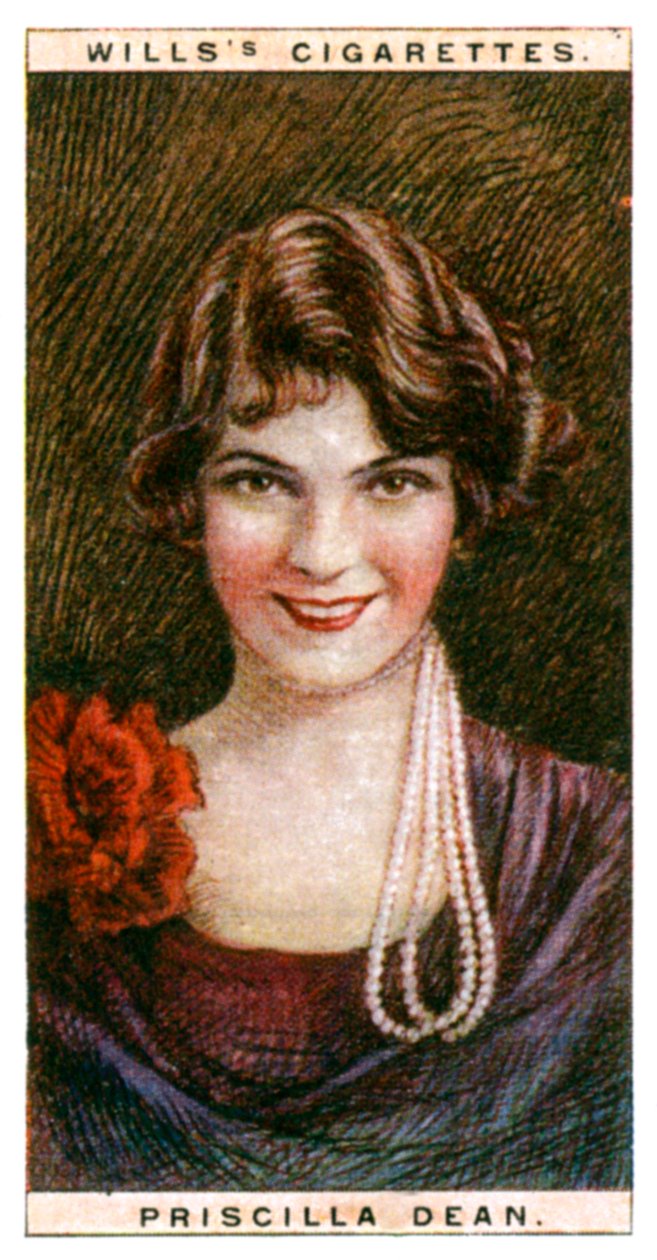 Priscilla Dean 1896-1987, actrice américaine, 1928 - WD and HO Wills
