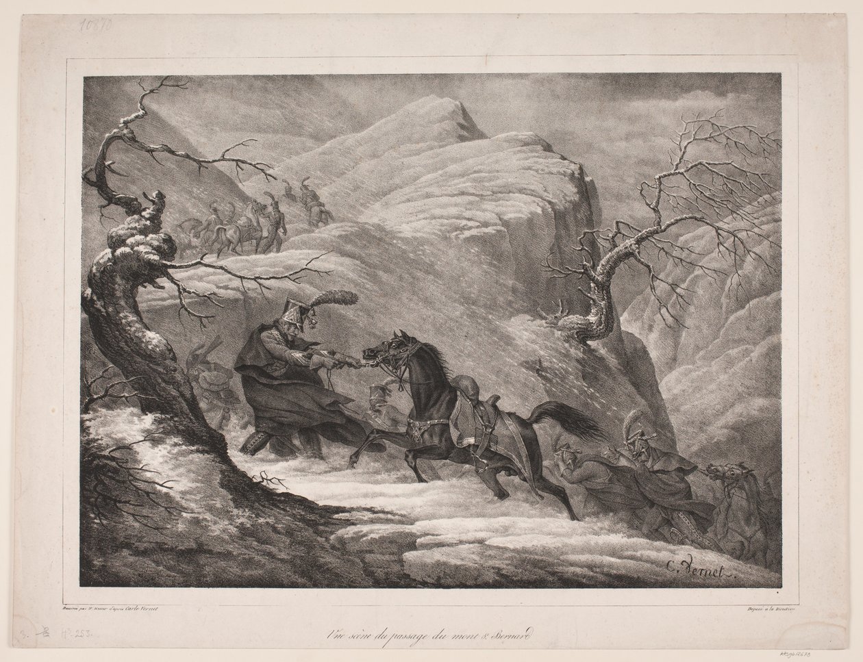 Une scène du passage du mont St. Bernard - WIlhelm Heuer