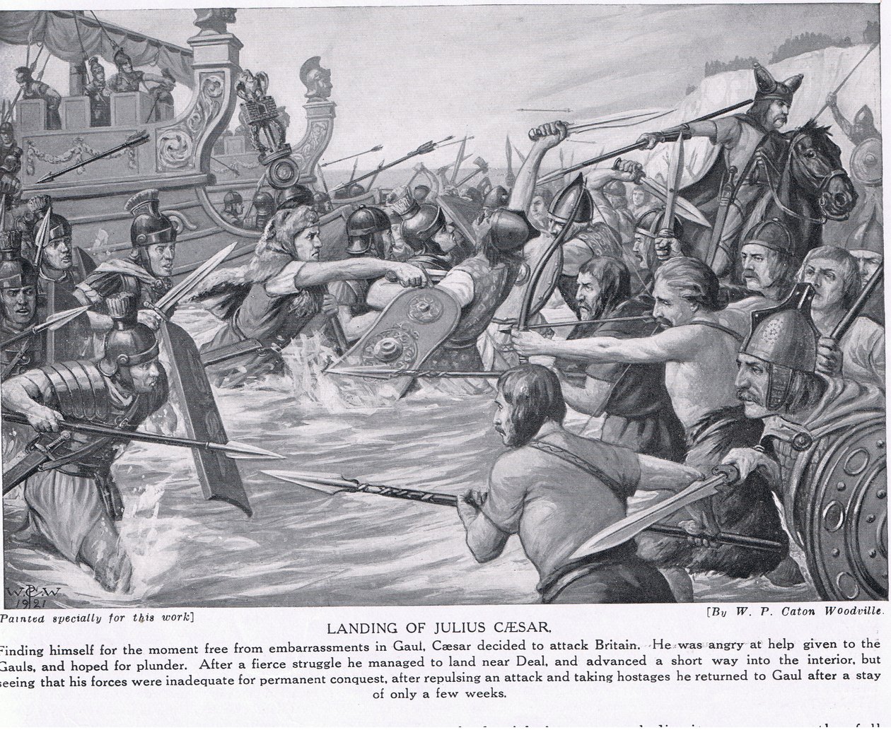 Débarquement de Jules César, illustration de 