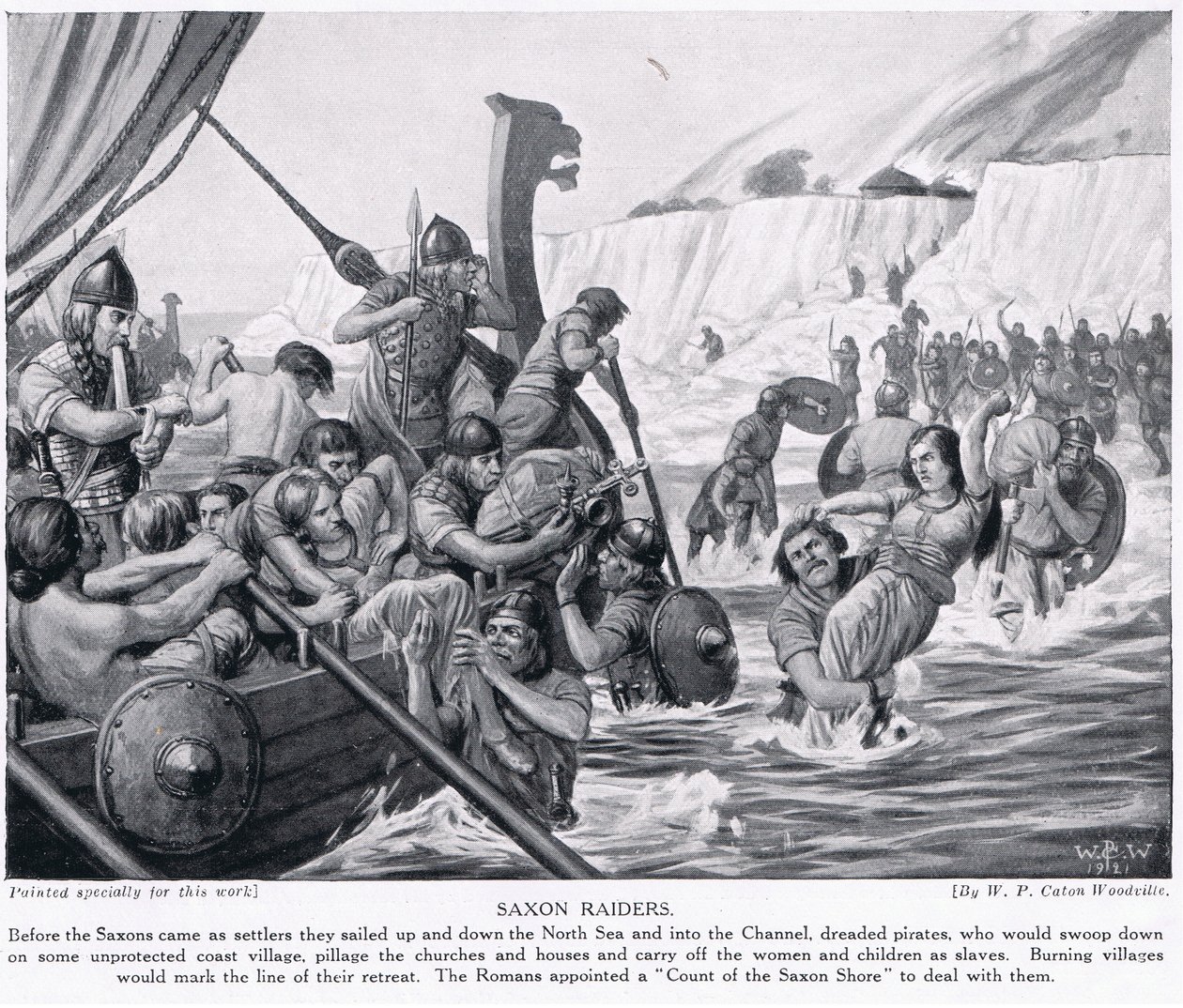 Raiders saxons, illustration de 