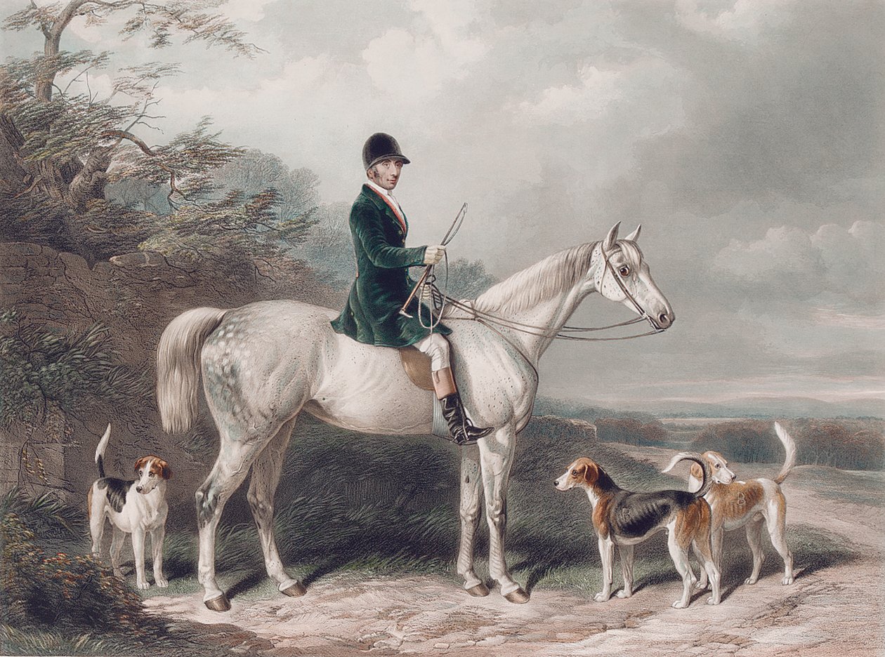 M. William Long sur Bertha, gravé par E. Hacker, 1849 - W. Barraud