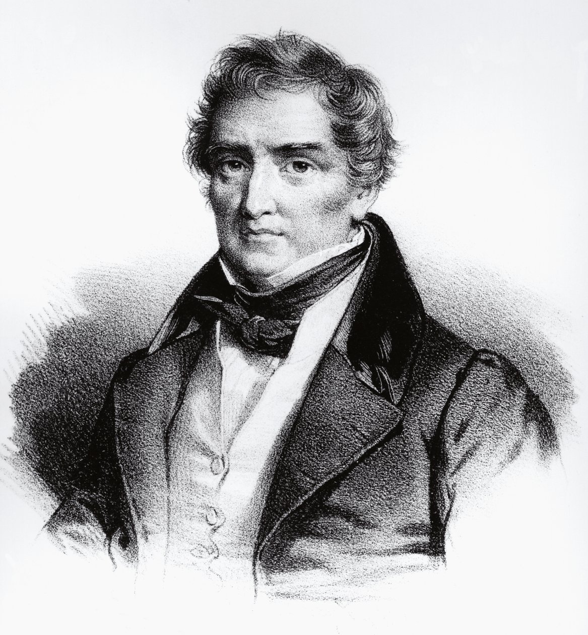 Portrait de François Joseph Victor Broussais (1772-1838) médecin français, gravure - John Ward Dunsmore