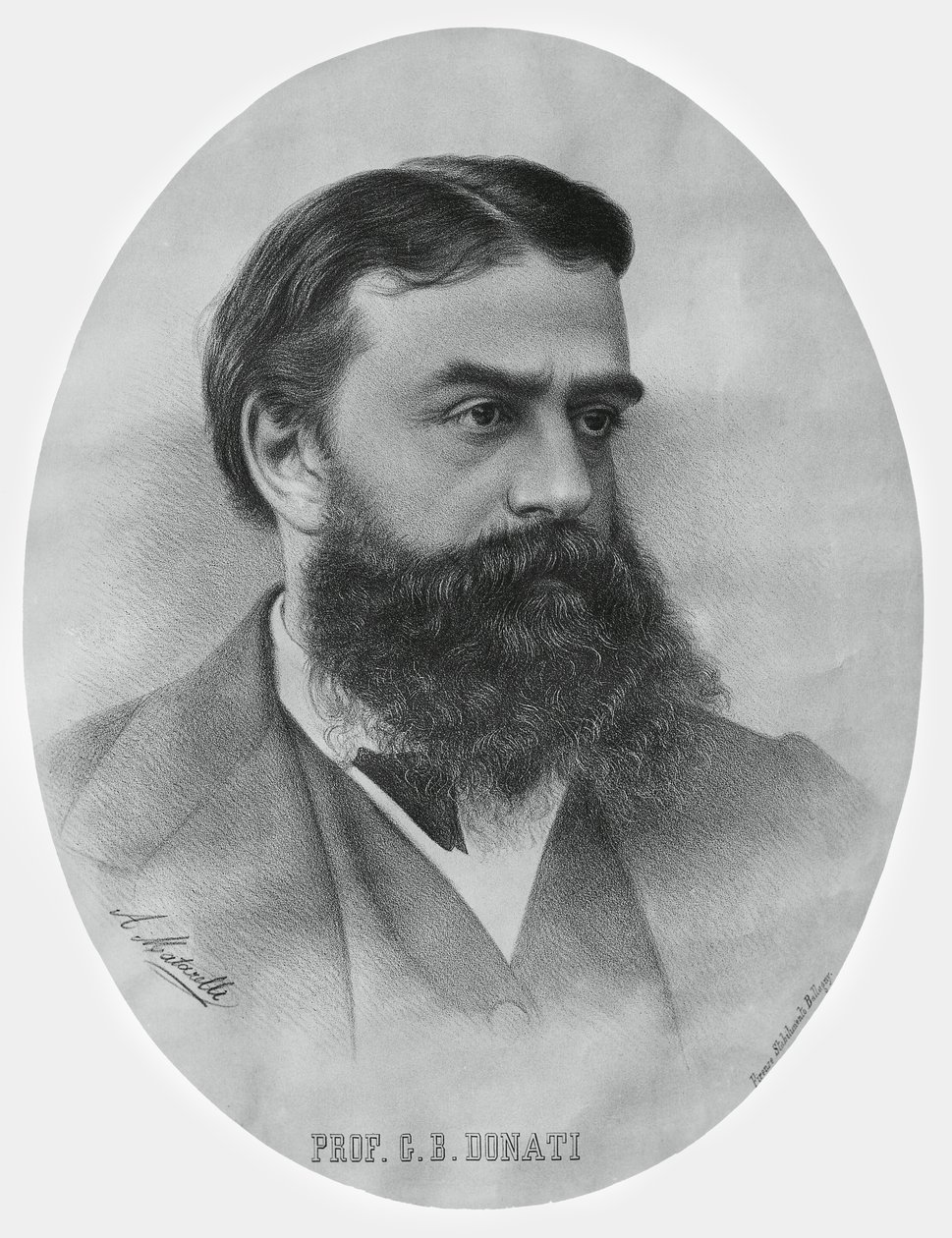 Portrait de Giovanni Battista Donati (1826-1873), mathématicien et astronome italien - John Ward Dunsmore