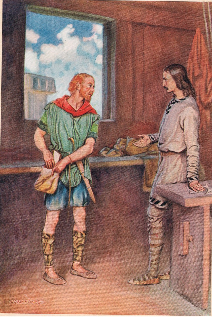 Un marin donne une lettre à Horatio de la part de Hamlet, de 