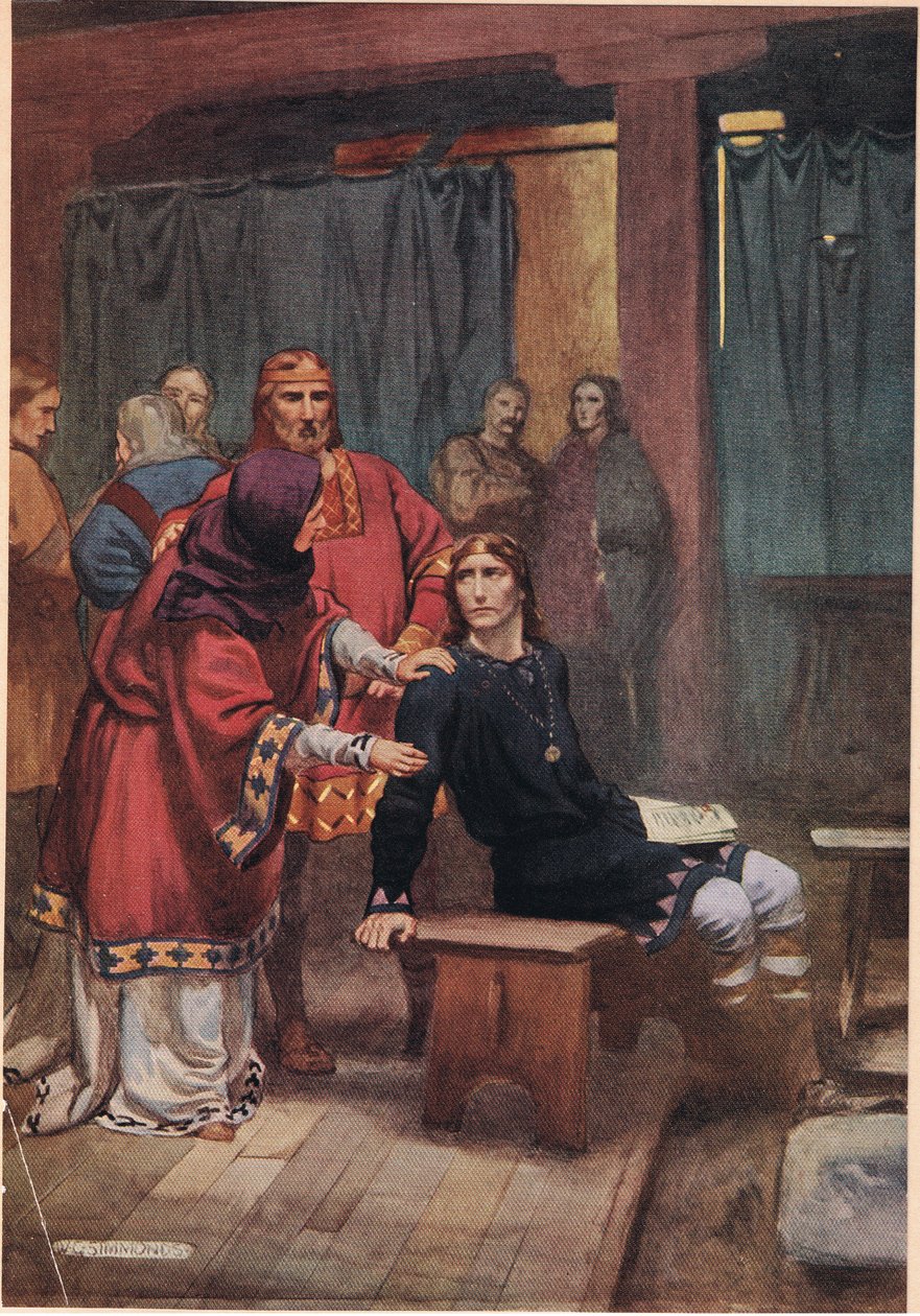 La reine essaie de réconforter Hamlet, de 