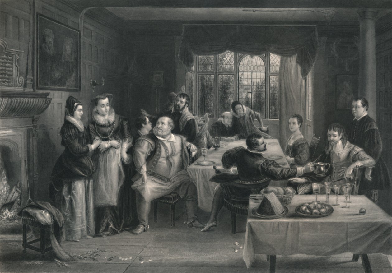 Falstaff et ses amis Les Joyeuses Commères de Windsor, vers 1870 - W. Greatbatch