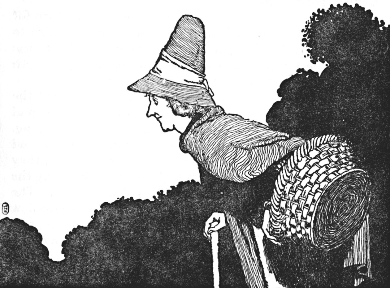 Et Rencontra une Vieille Femme avec un Panier Plein de Baies, vers 1930 - William Heath Robinson