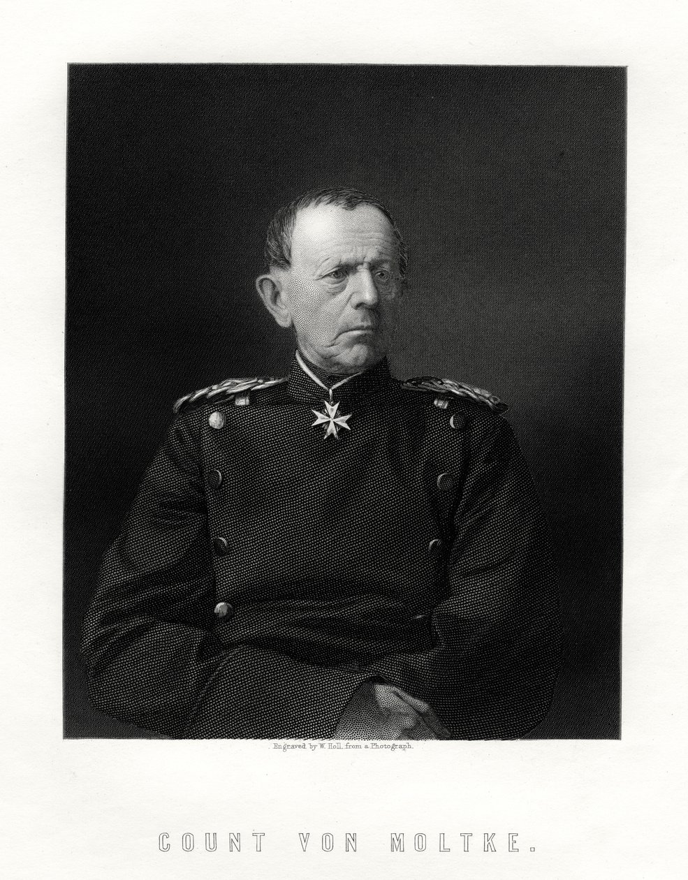 Comte von Moltke, 1800-1891, célèbre maréchal allemand, 19ème siècle - W. Holl