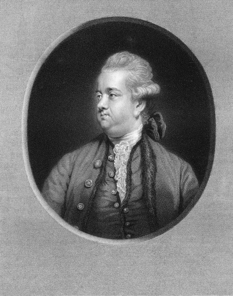 Edward Gibbon, historien britannique du XVIIIe siècle, 1836 - W. Holl