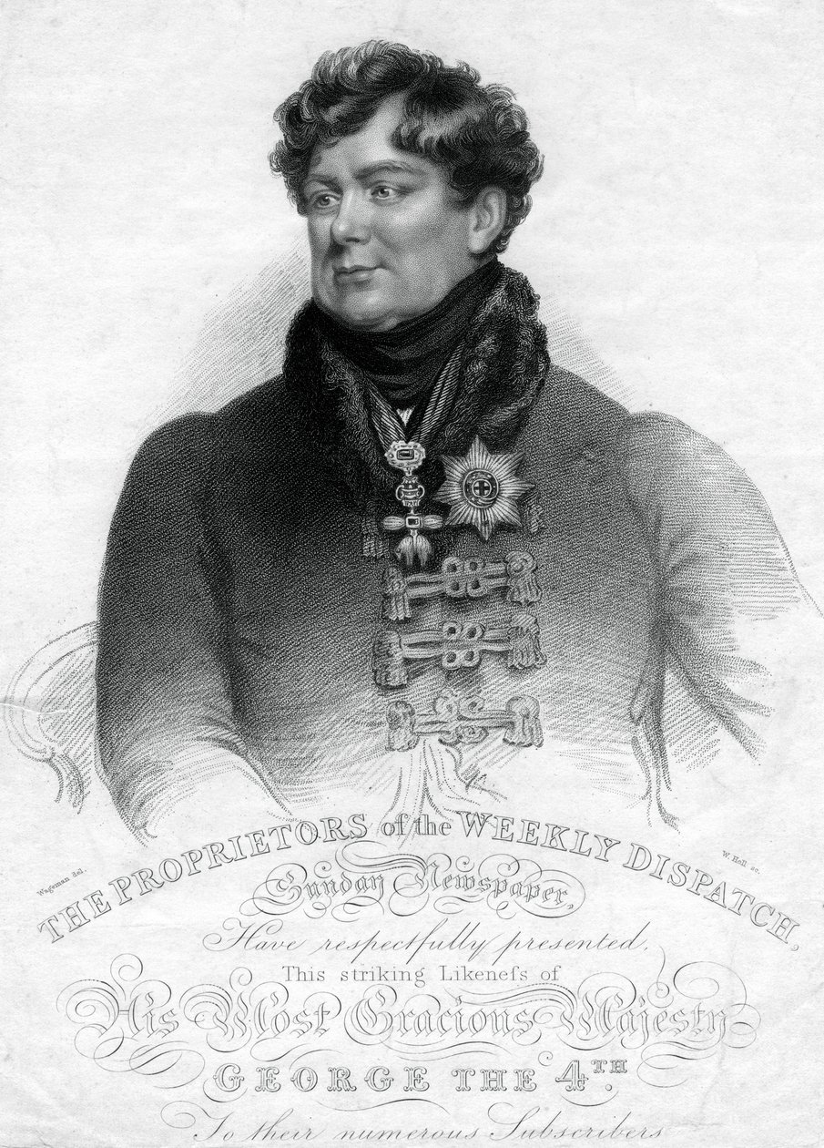 George IV, roi du Royaume-Uni et de Hanovre, 19e siècle - W. Holl