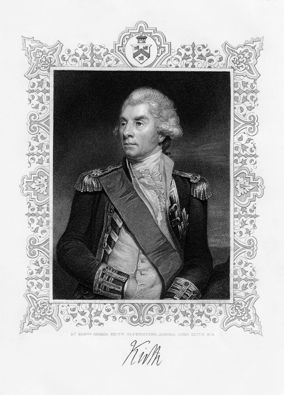 George Keith Elphinstone, 1er vicomte Keith, amiral britannique, XIXe siècle - W. Holl