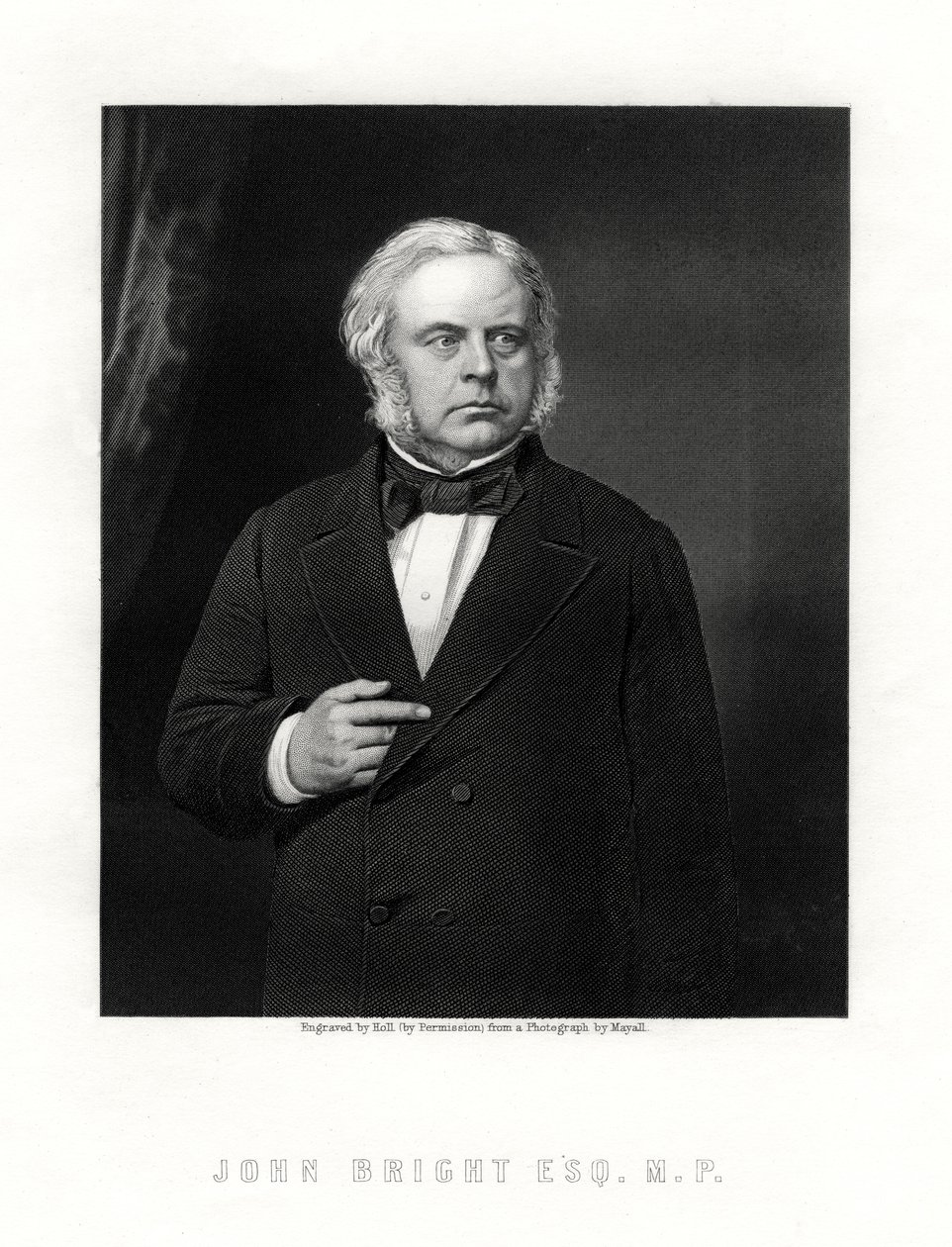 John Bright, homme politique radical et libéral britannique, 19e siècle - W. Holl