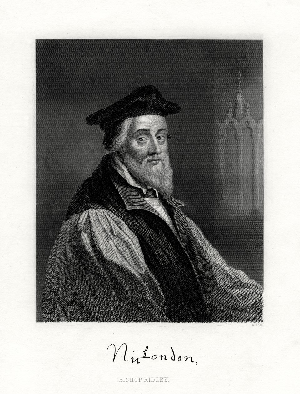 Nicholas Ridley, mort le 16 octobre 1555, clergyman anglais, 19e siècle - W. Holl