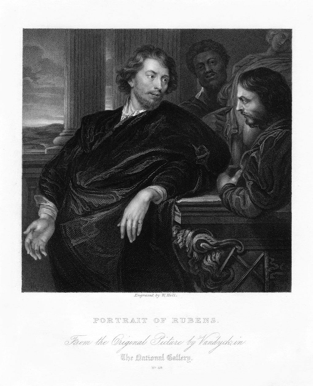 Pierre Paul Rubens, artiste flamand, début du 17e siècle, 19e siècle - W. Holl