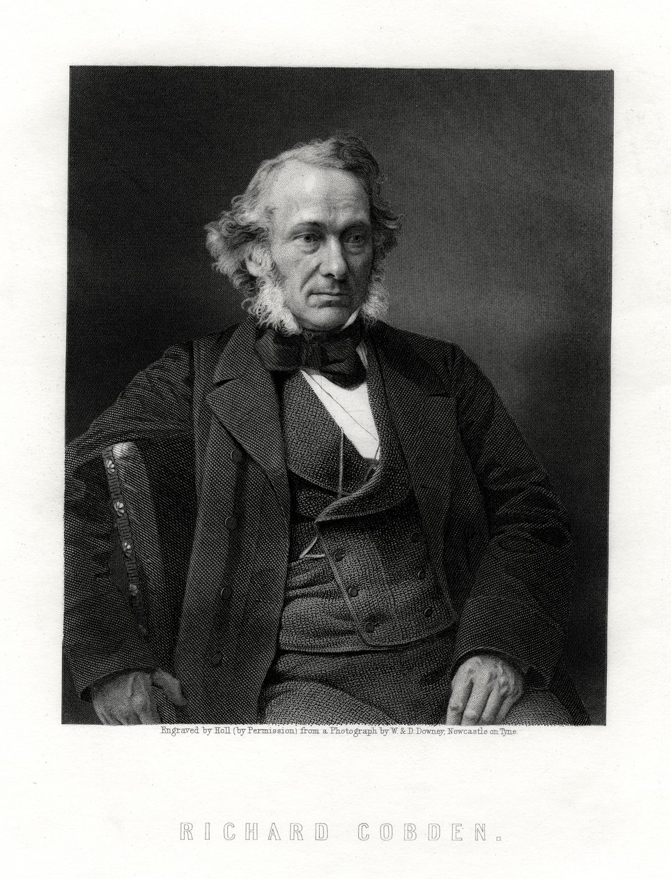 Richard Cobden, fabricant britannique, homme politique radical et libéral, XIXe siècle - W. Holl