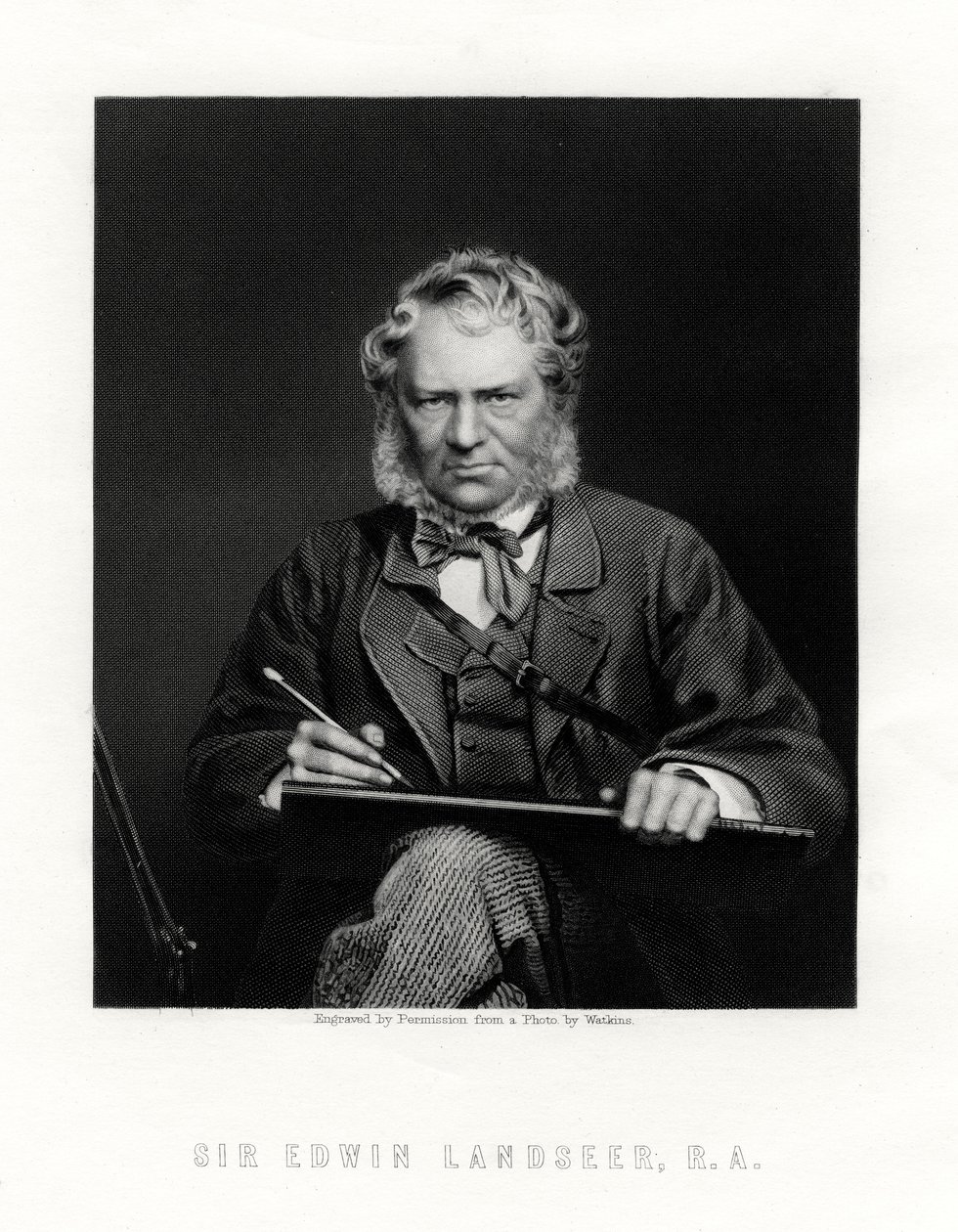 Sir Edwin Henry Landseer 1802-1873, peintre britannique, 19ème siècle - W. Holl