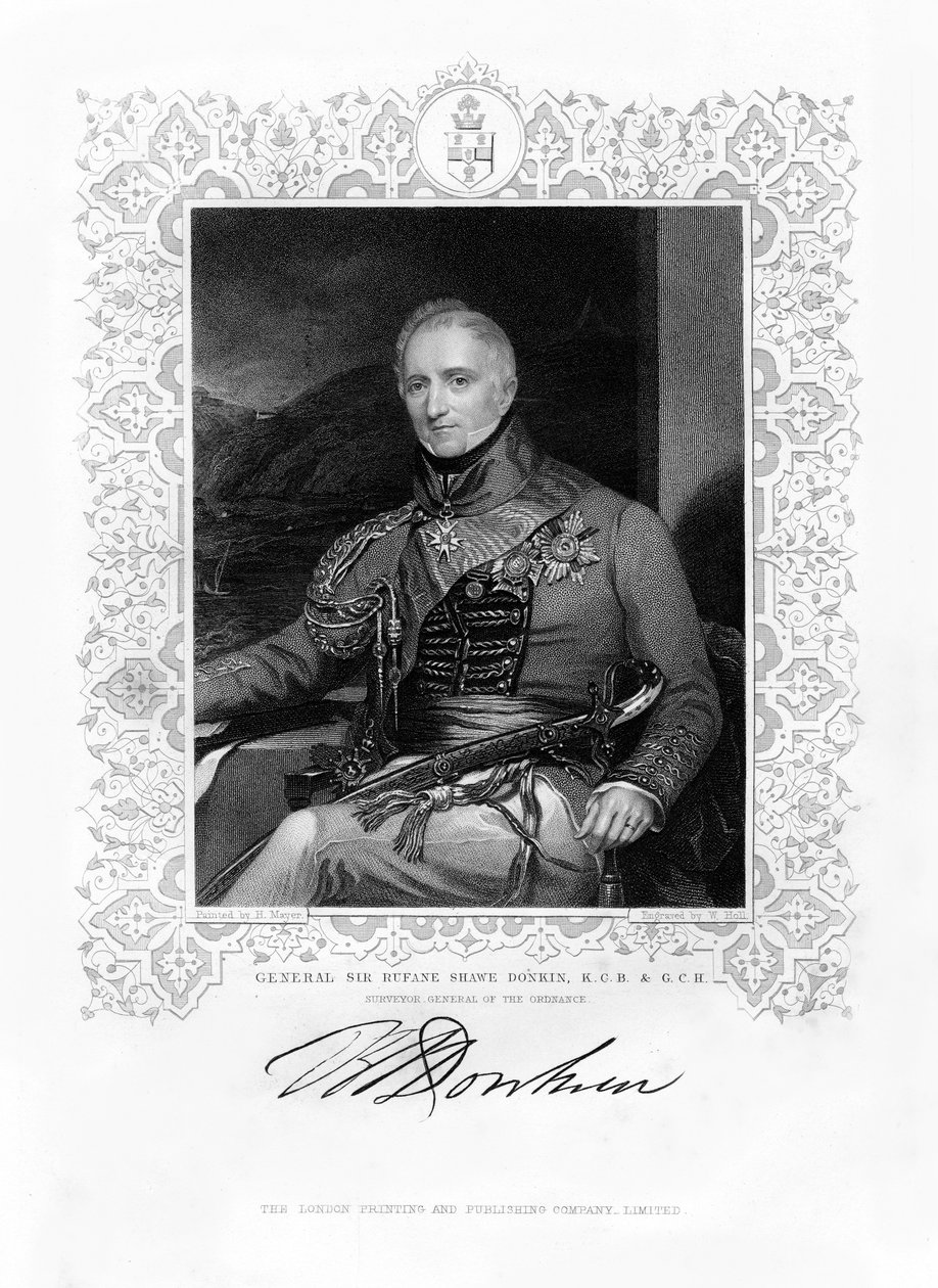 Sir Rufane Shaw Donkin, soldat britannique, 19e siècle - W. Holl