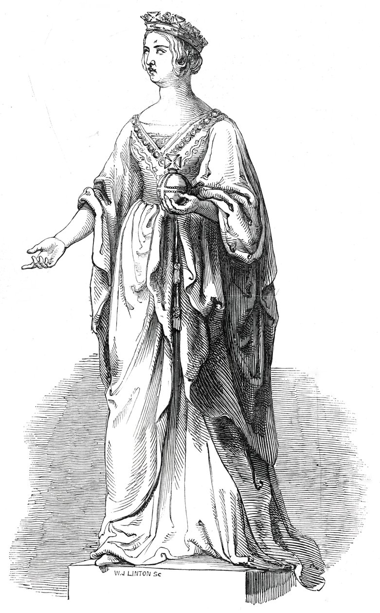 Statue en marbre de Sa Majesté, dans la Bourse Royale - W. J. Linton