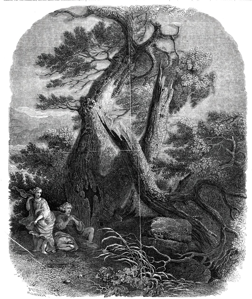 Spécimen de gravure sur bois, La mort des enfants de Niobé, 1844 - W. J. Linton