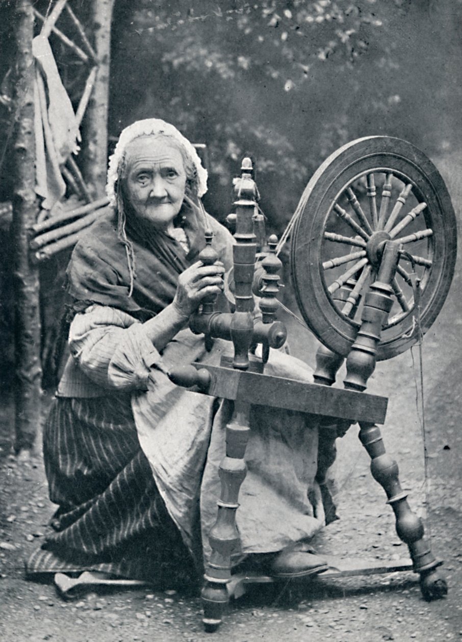 Une vieille Irlandaise à son rouet, 1912 - W. Lawrence