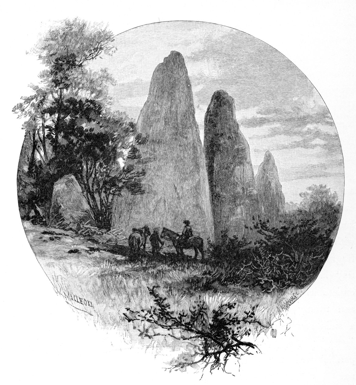 Rochers de granit, camp Betts, mont Kosciuszko, Nouvelle-Galles du Sud, Australie, 1886 - W. Macleod