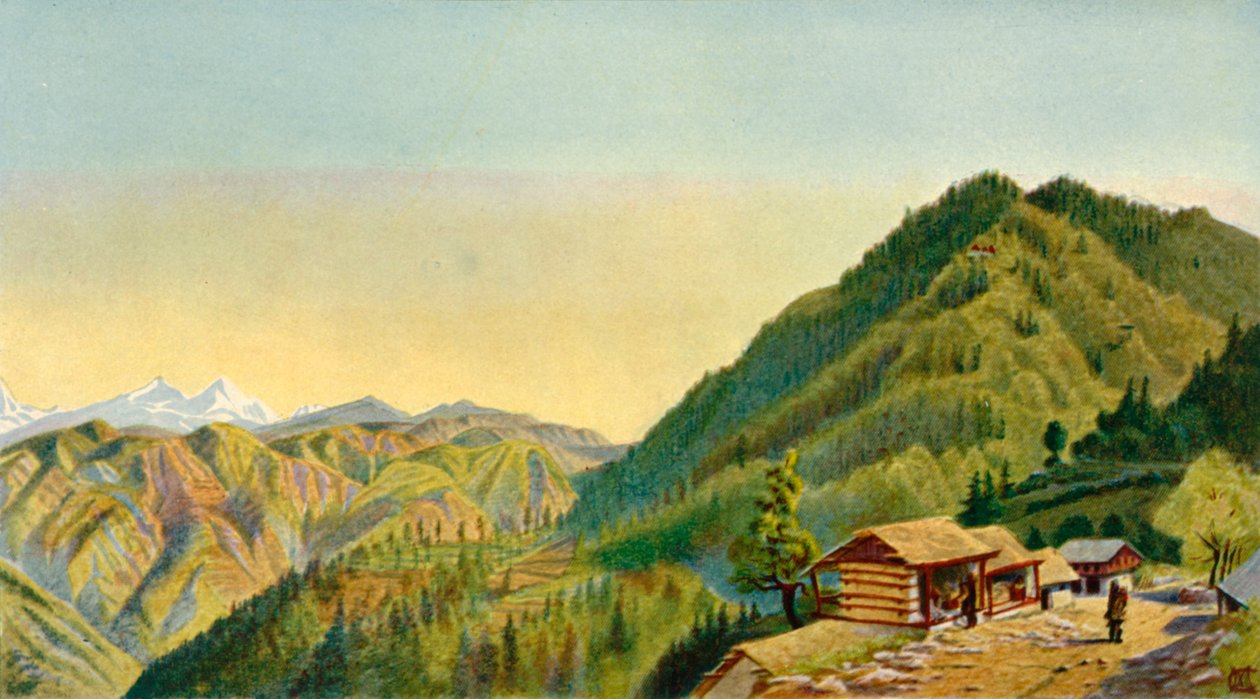 Le Retraite, Mushobra, Maison du Général Roberts sur les collines près de Simla, années 1850, 1901 - W McCracken