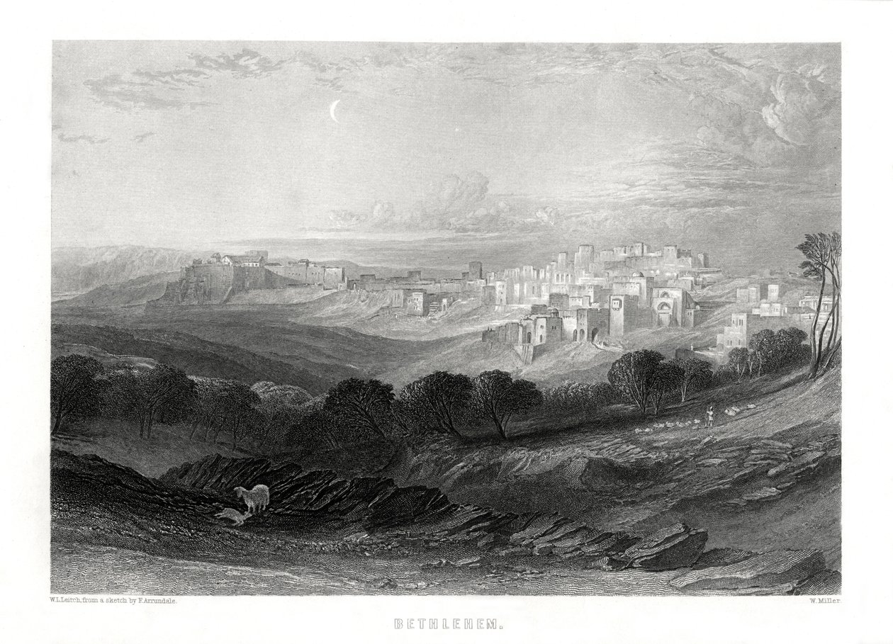 Bethléem, Palestine, 19ème siècle - W. Miller