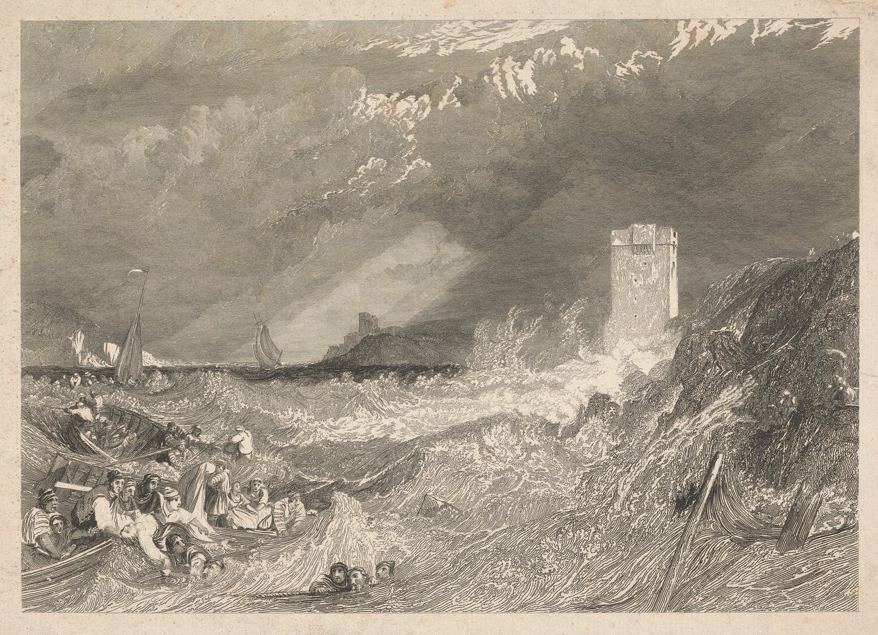 Entrée du port de Fowey, Cornouailles - W. R. Smith