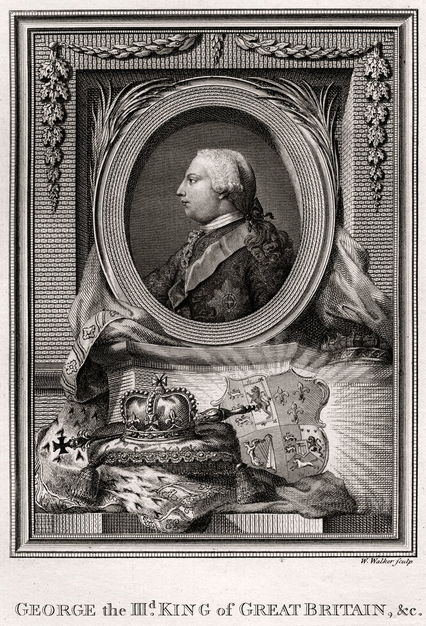 George III, Roi de Grande-Bretagne, 1777 - W. Walker