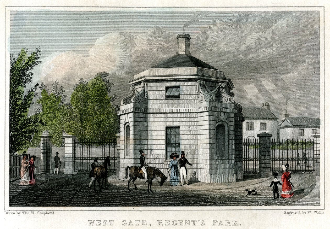 West Gate, Regents Park, Londres, 19e siècle - W. Wallis