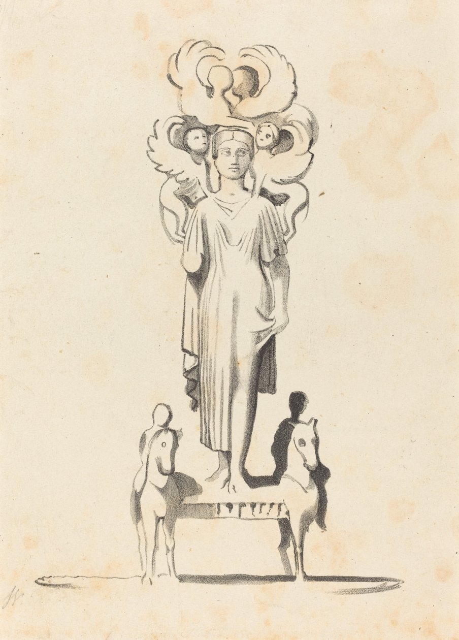 Figure en bronze de Minerve, trouvée dans le tumulus d