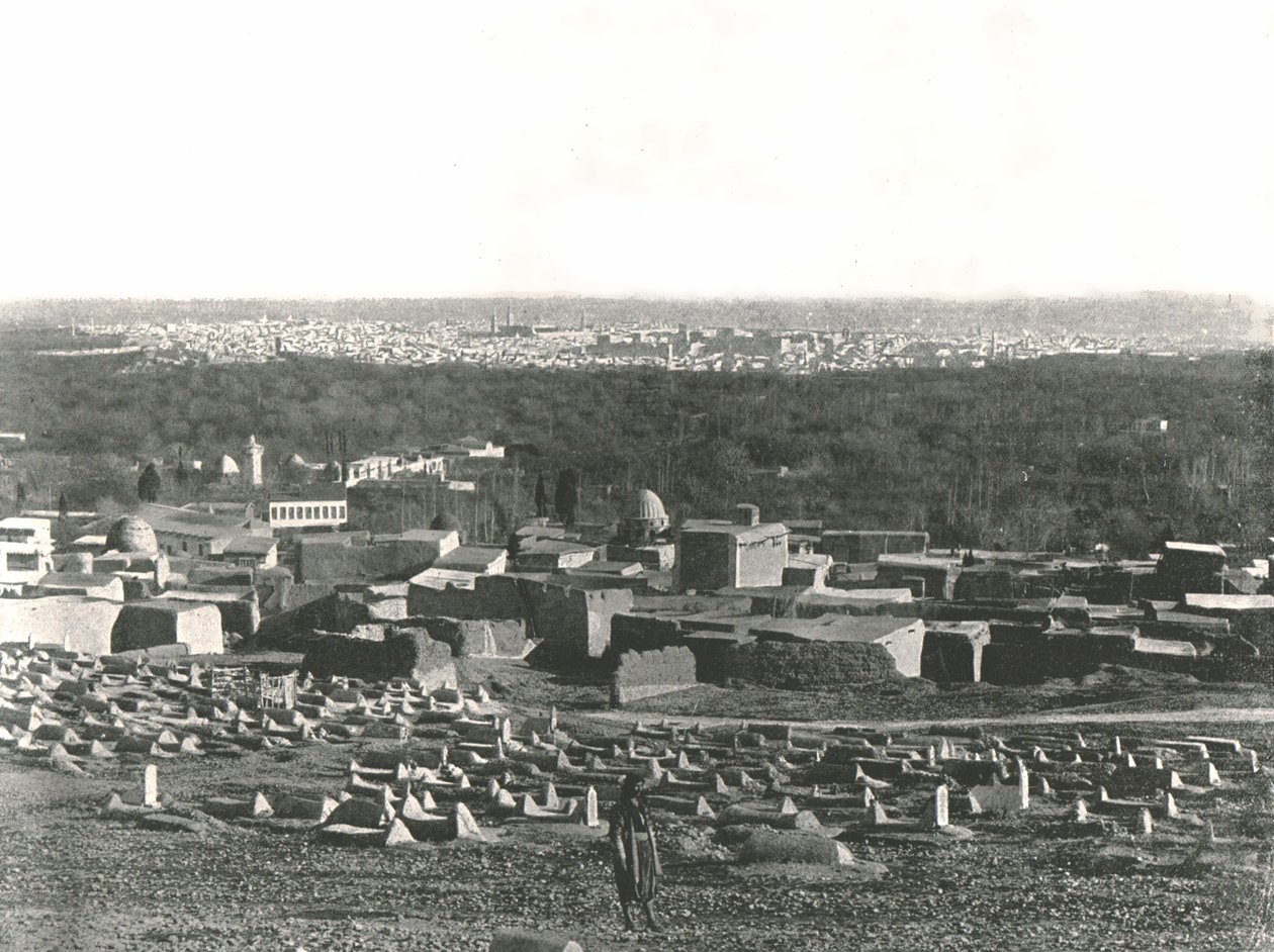 Panorama de la ville depuis Sulhieh, Damas, Syrie ottomane, 1895 - W and S Ltd