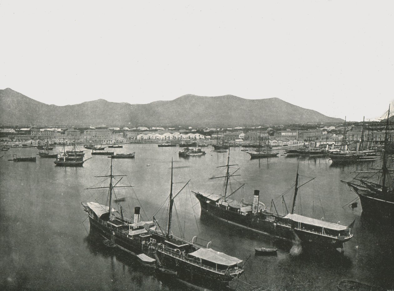 Vue générale du port, Palerme, Sicile, Italie, 1895 - W and S Ltd