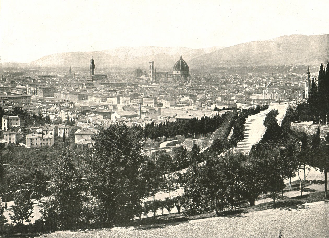 Panorama de la ville de Florence, Italie, 1895 - W and S Ltd
