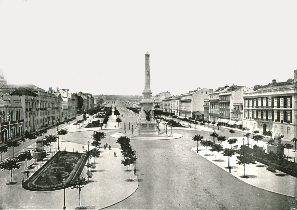 Place des Restauradores, Lisbonne, Portugal, 1895 - W and S Ltd