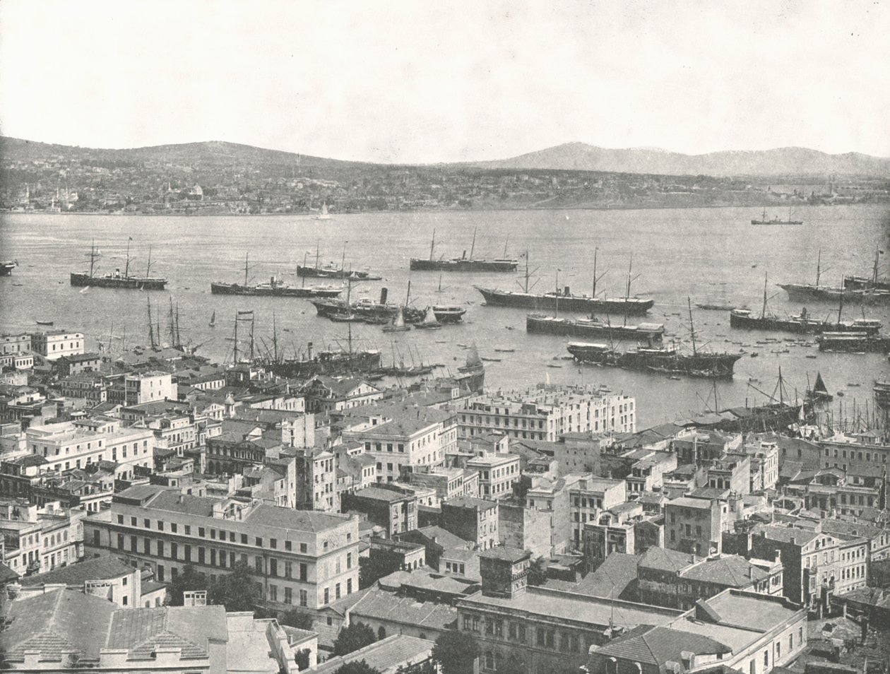Le Bosphore en direction de Scutari, Constantinople, Empire ottoman, 1895 - W and S Ltd