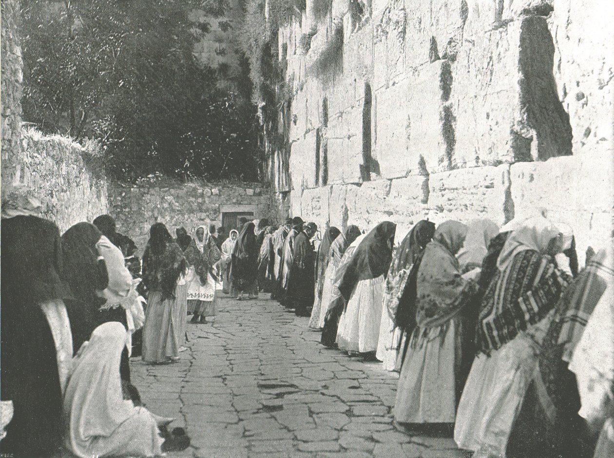 Le Mur des Lamentations, Jérusalem, Palestine, 1895 - W and S Ltd